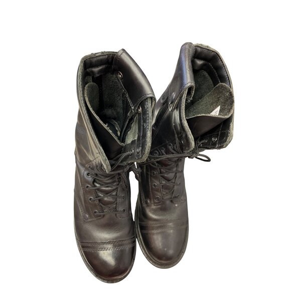 Rocky Mens black leather paratroop moto mid calf boots sz 10M SKU 9955 main image 4